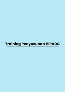 pelatihan Penyusunan HIRADC di bali