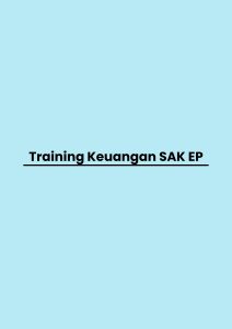 pelatihan Keuangan SAK EP di bali