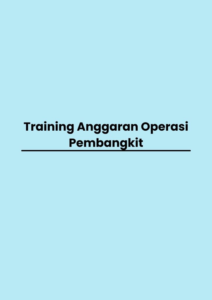 pelatihan Anggaran Operasi Pembangkit di bali