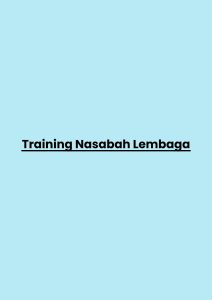 pelatihan Nasabah Lembaga di bali