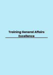 TRAINING GENERAL AFFAIRS EXCELLENCE