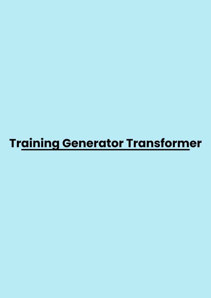 pelatihan Generator Transformer di bali