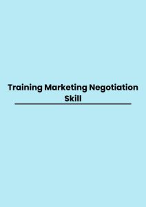 Training Marketing Negotiation Skill