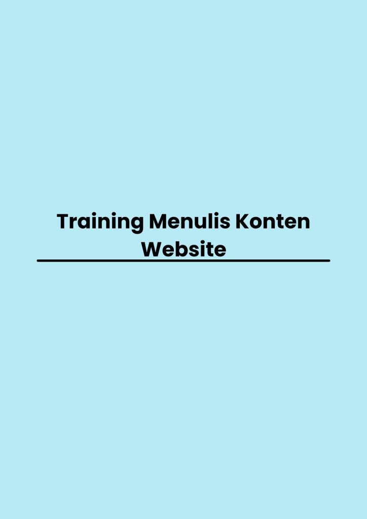 pelatihan Menulis Konten Website di bali